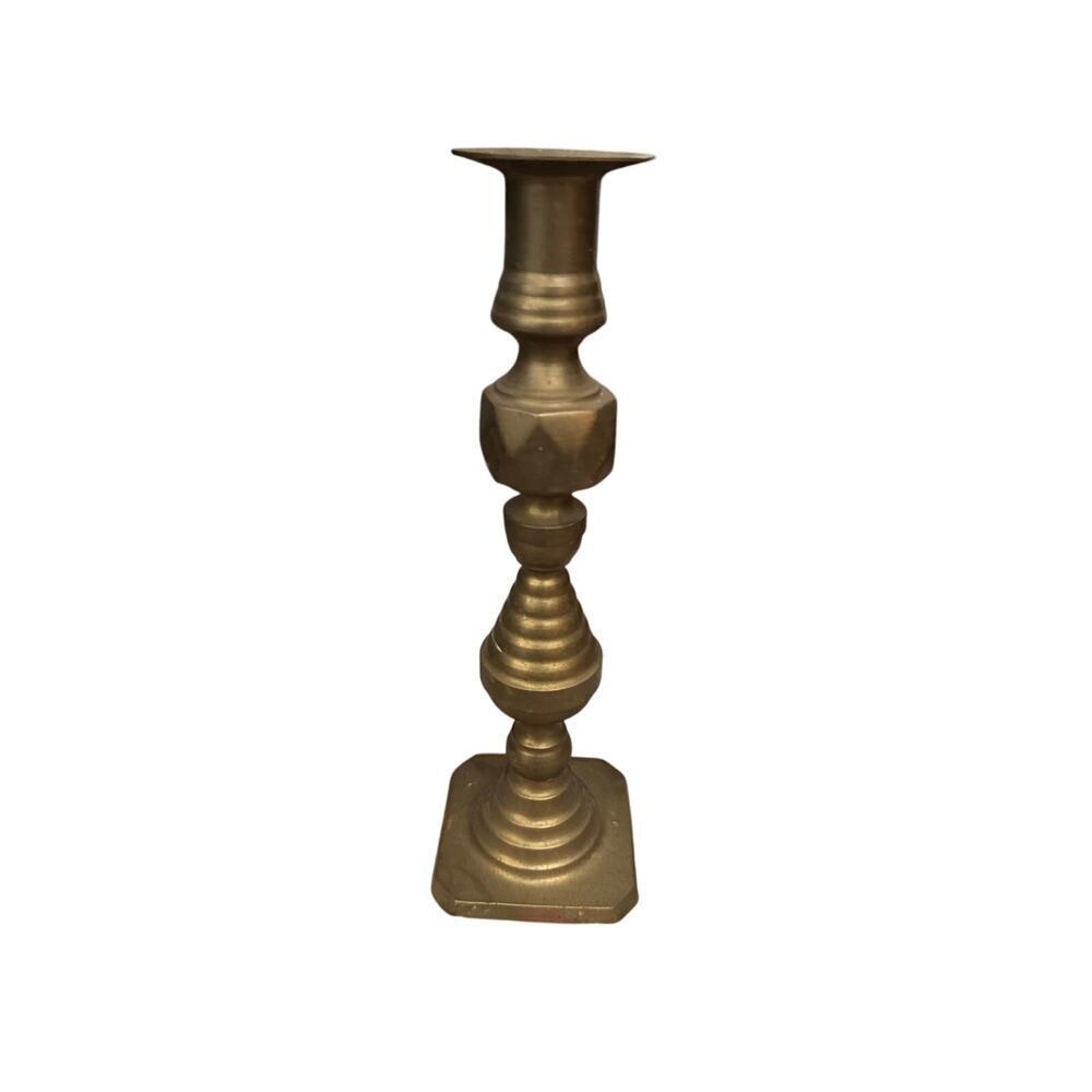 Vintage Brass Heavy Home Tall Antique Gold Wedding Decor Candlestick Holder